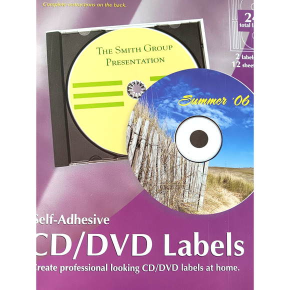 Inkjet Self-Adhesive CD/DVD Labels 24 Labels by Printer Creations - Picture 4 of 4
